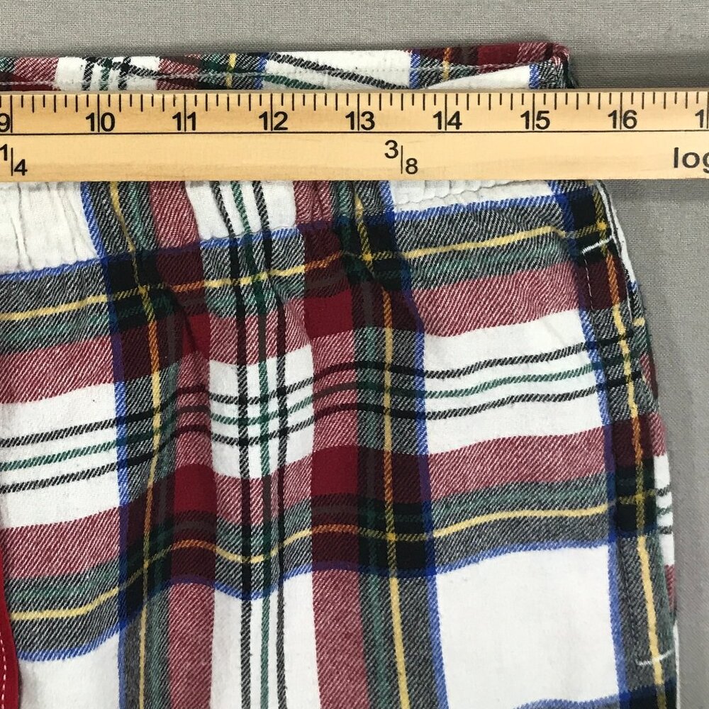 Old Navy Pants Womens Medium White Plaid Flannel Drawstring Lounge Pajama Pocket - Picture 9 of 12